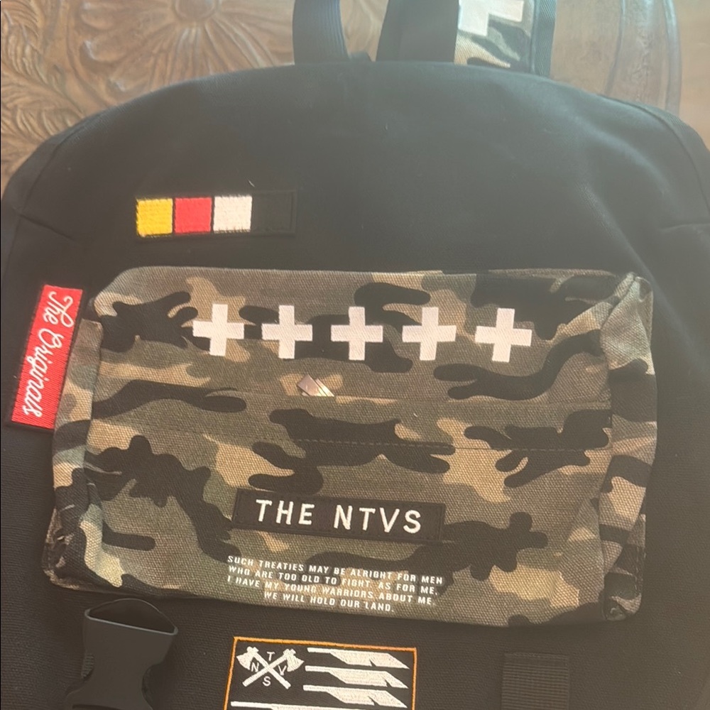 Black and Camouflage Men's Backpack